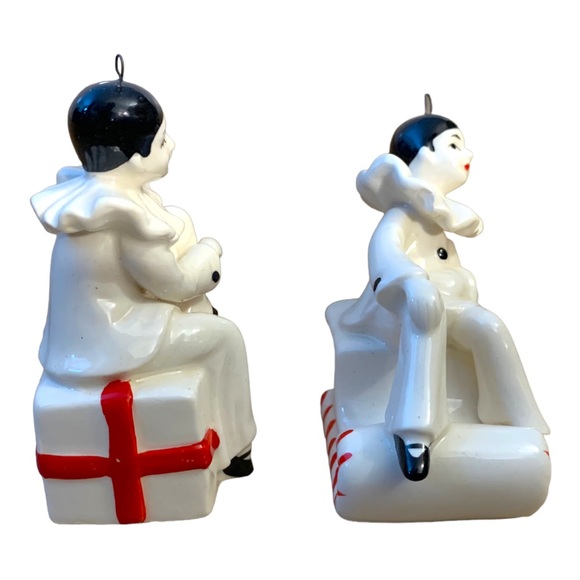 ADD-ON NWT Mime Doll Ceramic Christmas Tree Ornament Decor Set of Two - Picture 6 of 7